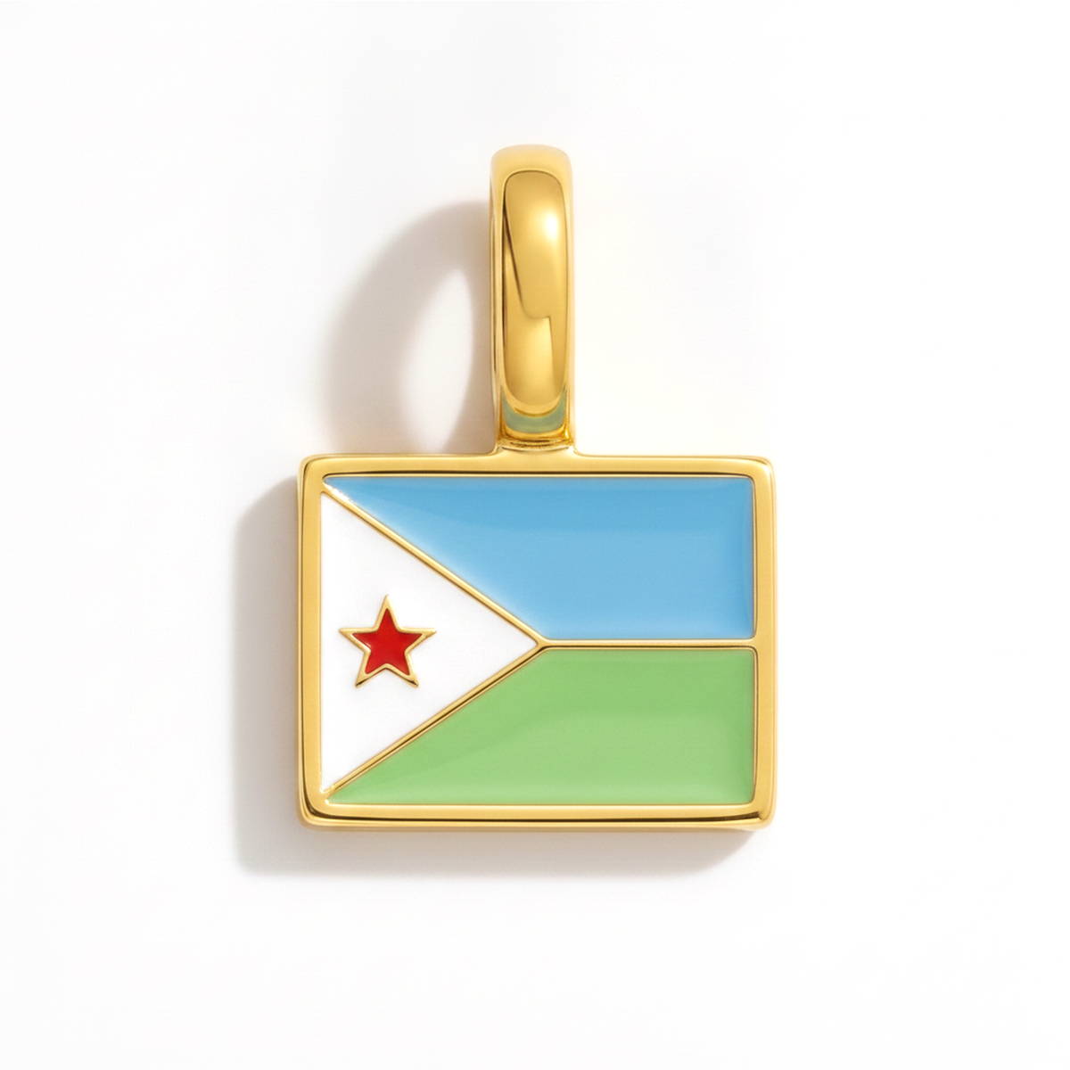 Charm - Flag Rectangular – Gold