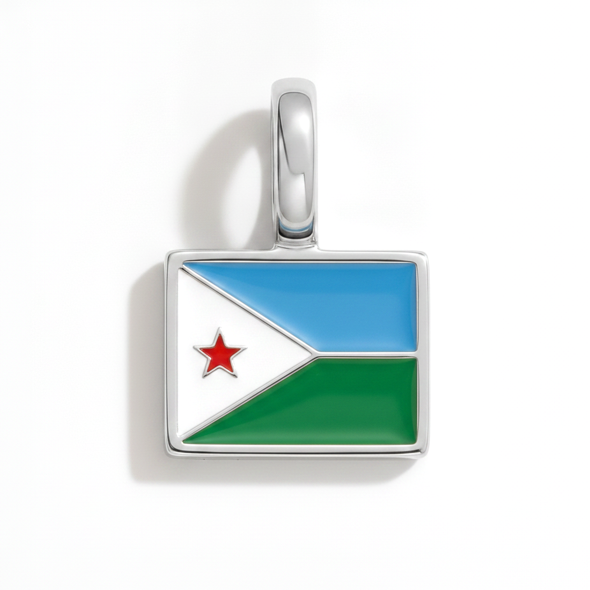 Charm - Flag Rectangular – Silver