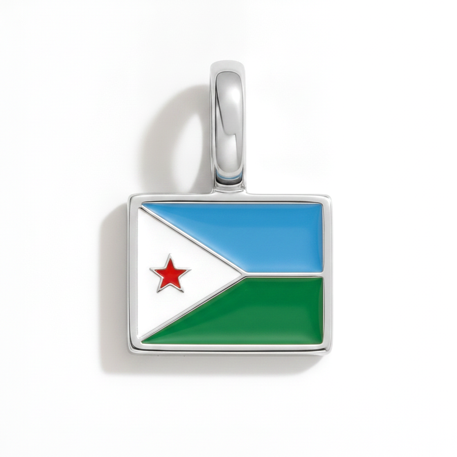 Charm - Flag Rectangular – Silver