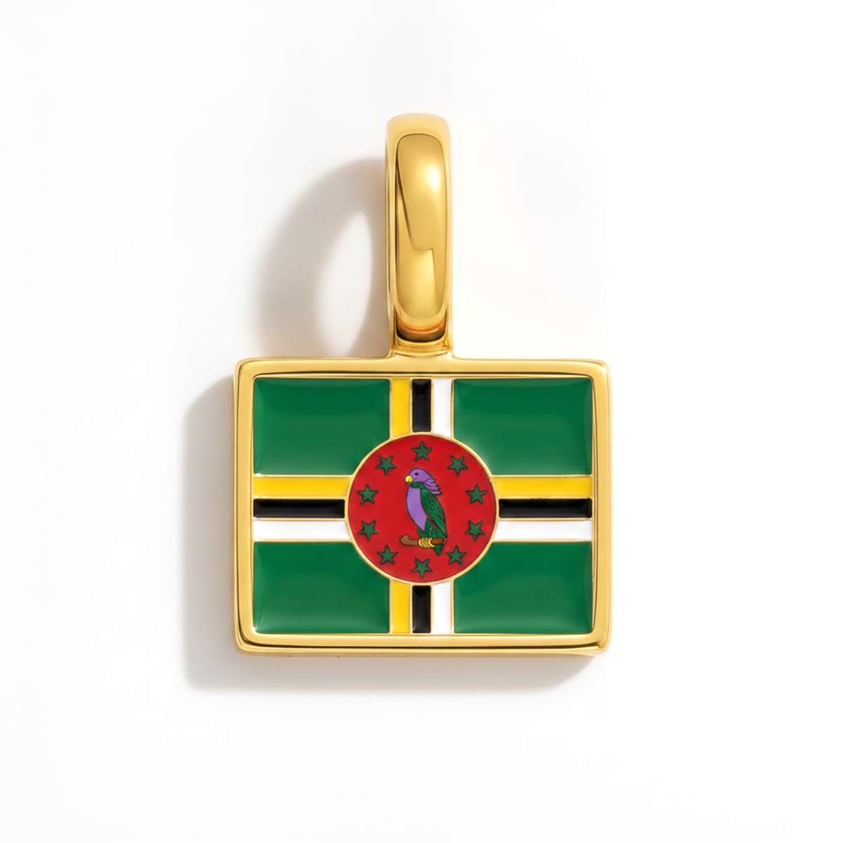 Charm - Flag Rectangular – Gold