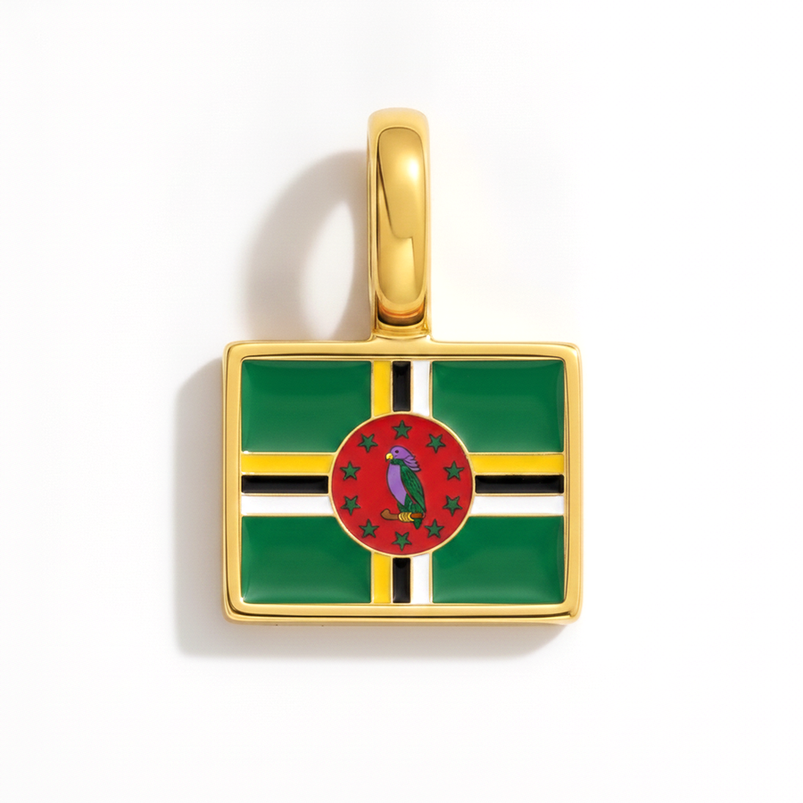 Charm - Flag Rectangular – Gold
