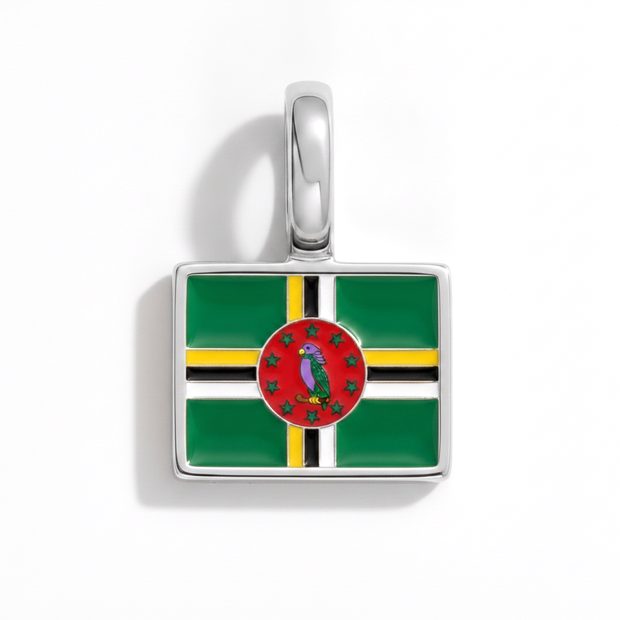 Charm - Flag Rectangular – Silver