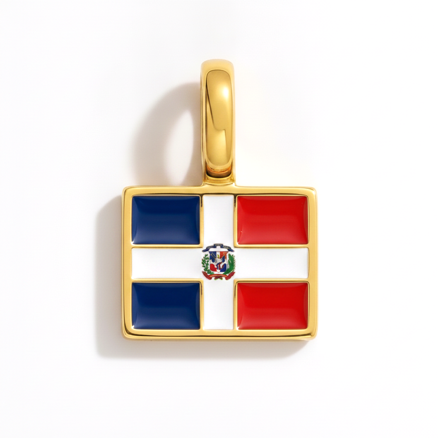 Charm - Flag Rectangular – Gold