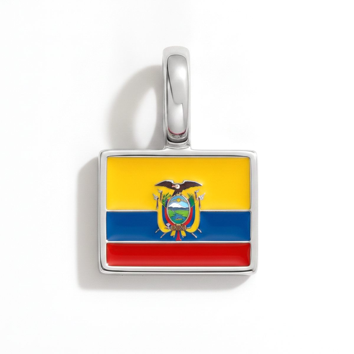 Charm - Flag Rectangular – Silver