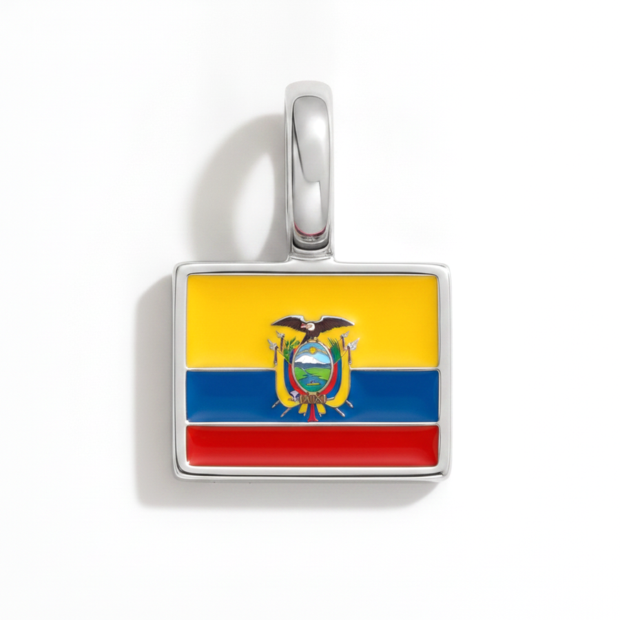 Charm - Flag Rectangular – Silver