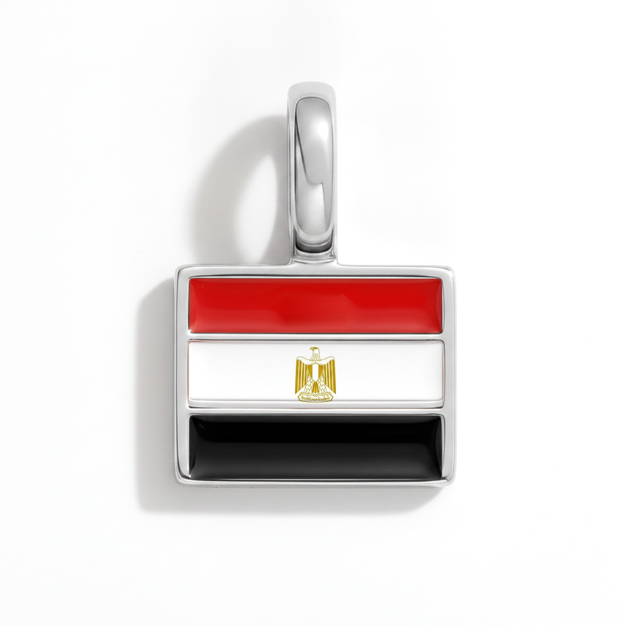 Charm - Flag Rectangular – Silver