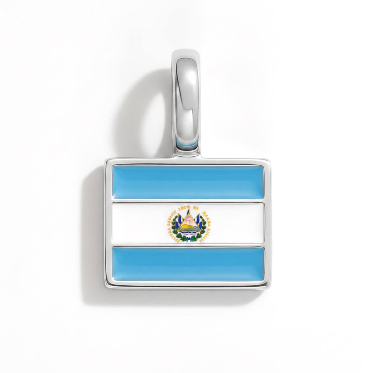 Charm - Flag Rectangular – Silver