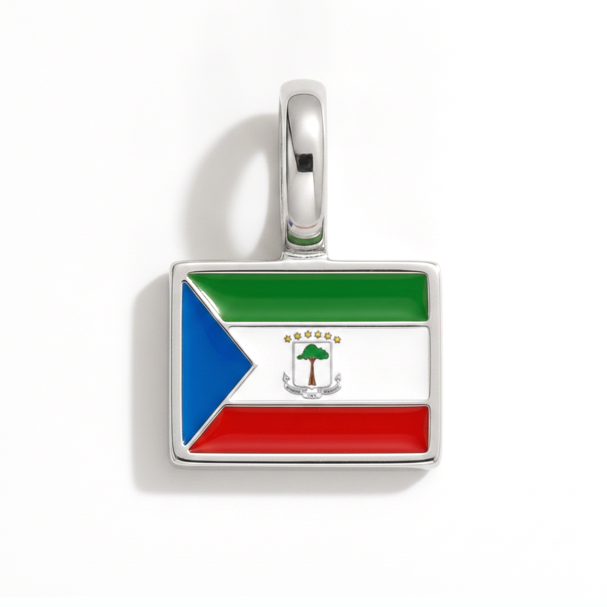Charm - Flag Rectangular – Silver