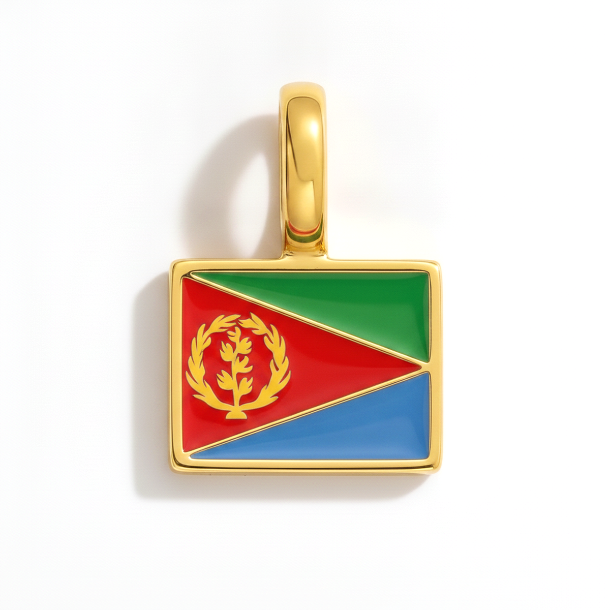 Charm - Flag Rectangular – Gold