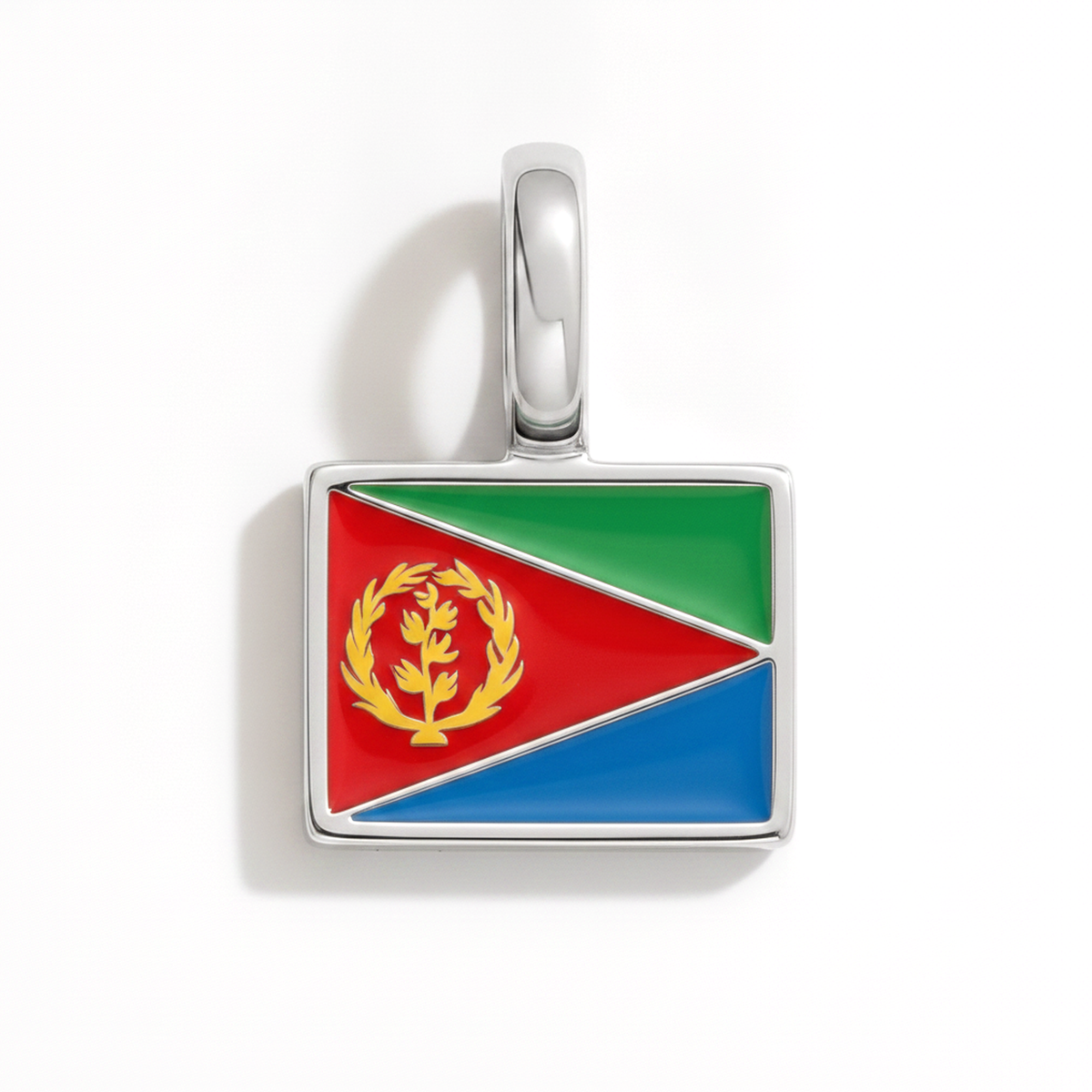 Charm - Flag Rectangular – Silver