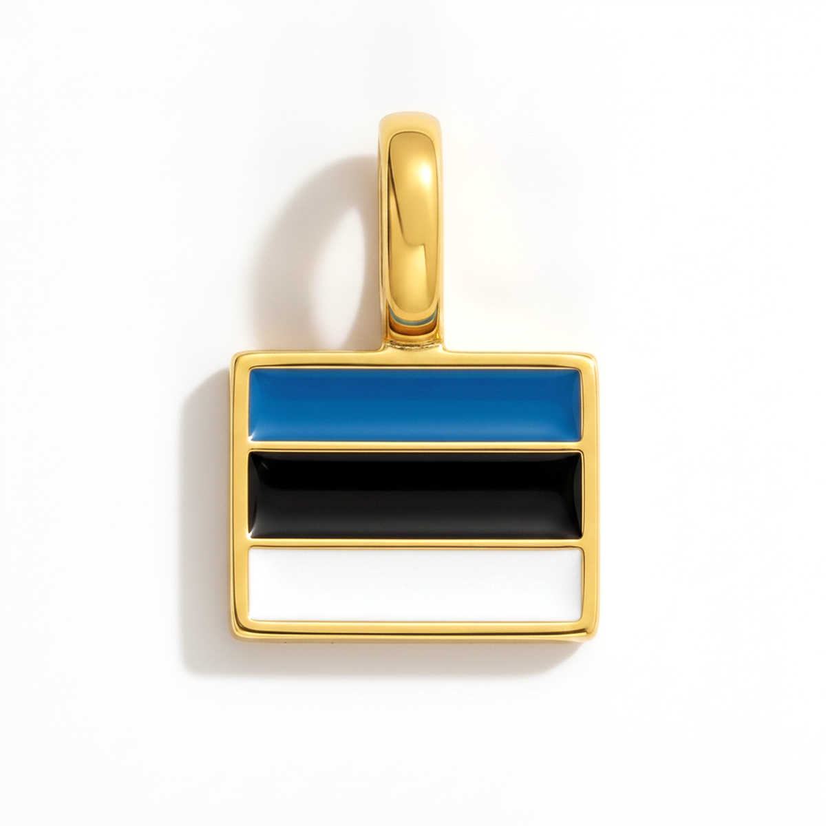 Charm - Flag Rectangular – Gold