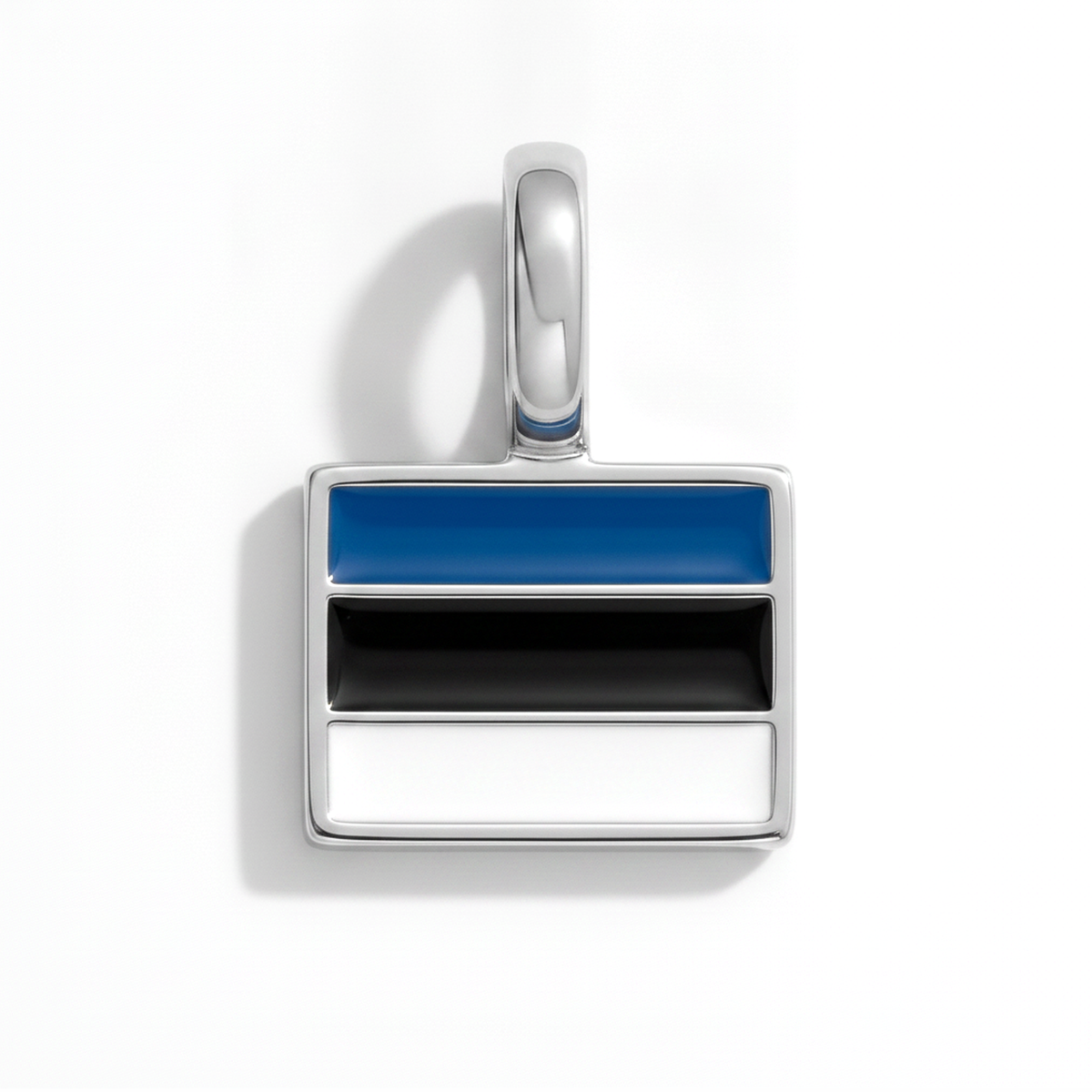 Charm - Flag Rectangular – Silver