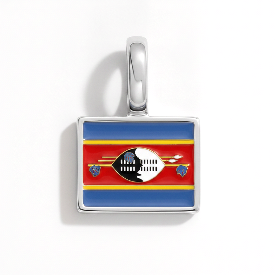 Charm - Flag Rectangular – Silver