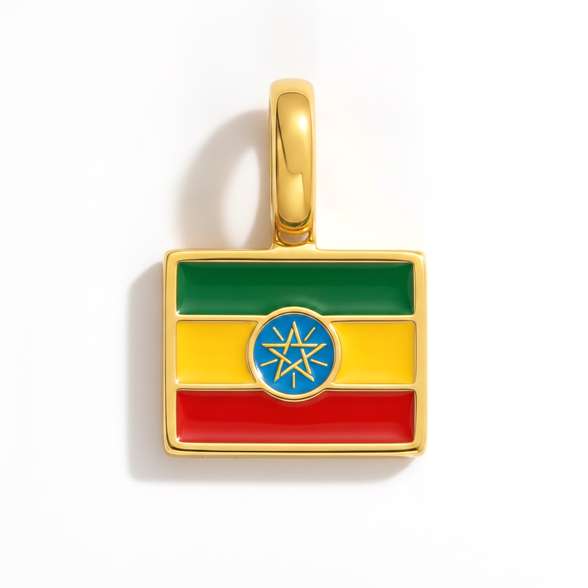 Charm - Flag Rectangular – Gold