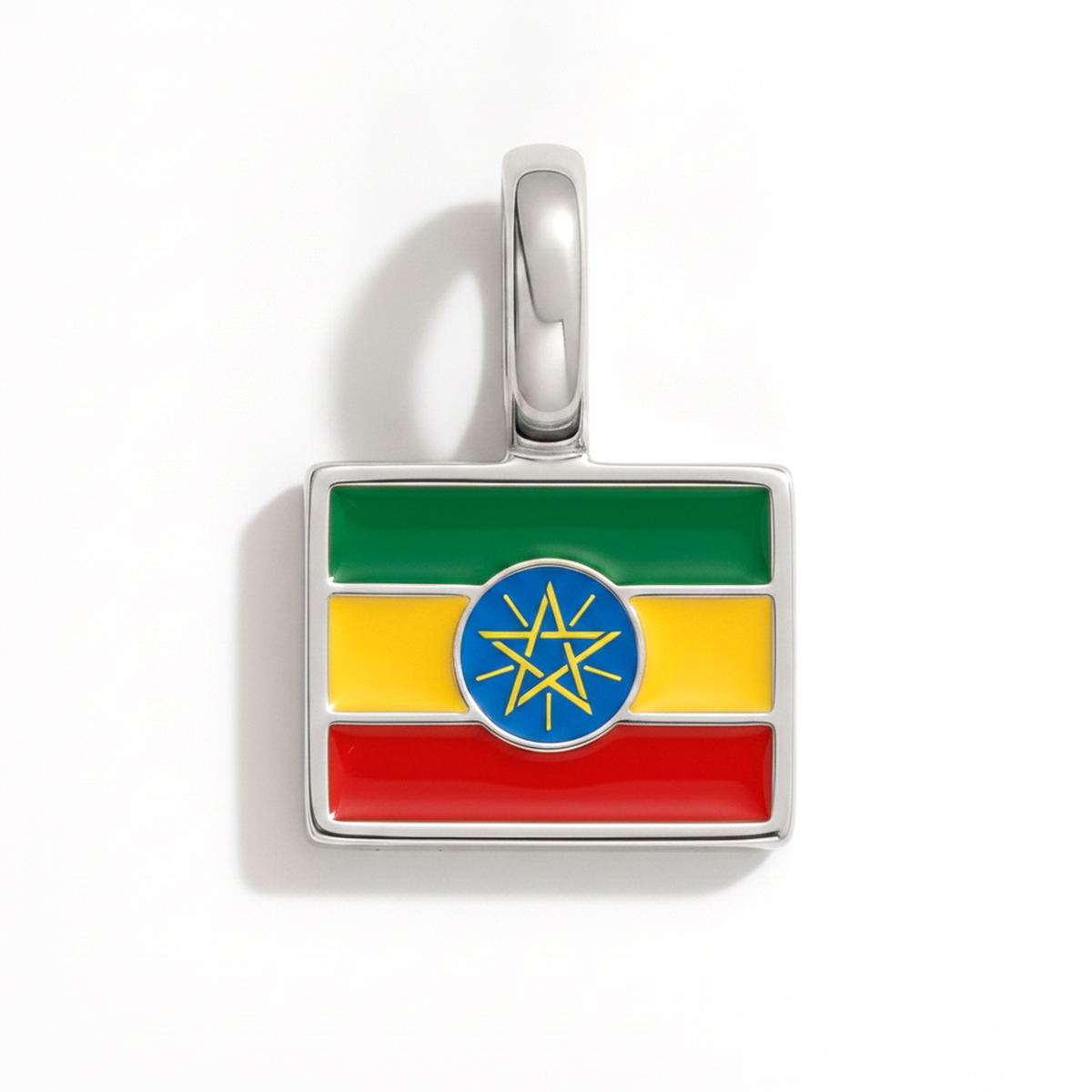 Charm - Flag Rectangular – Silver