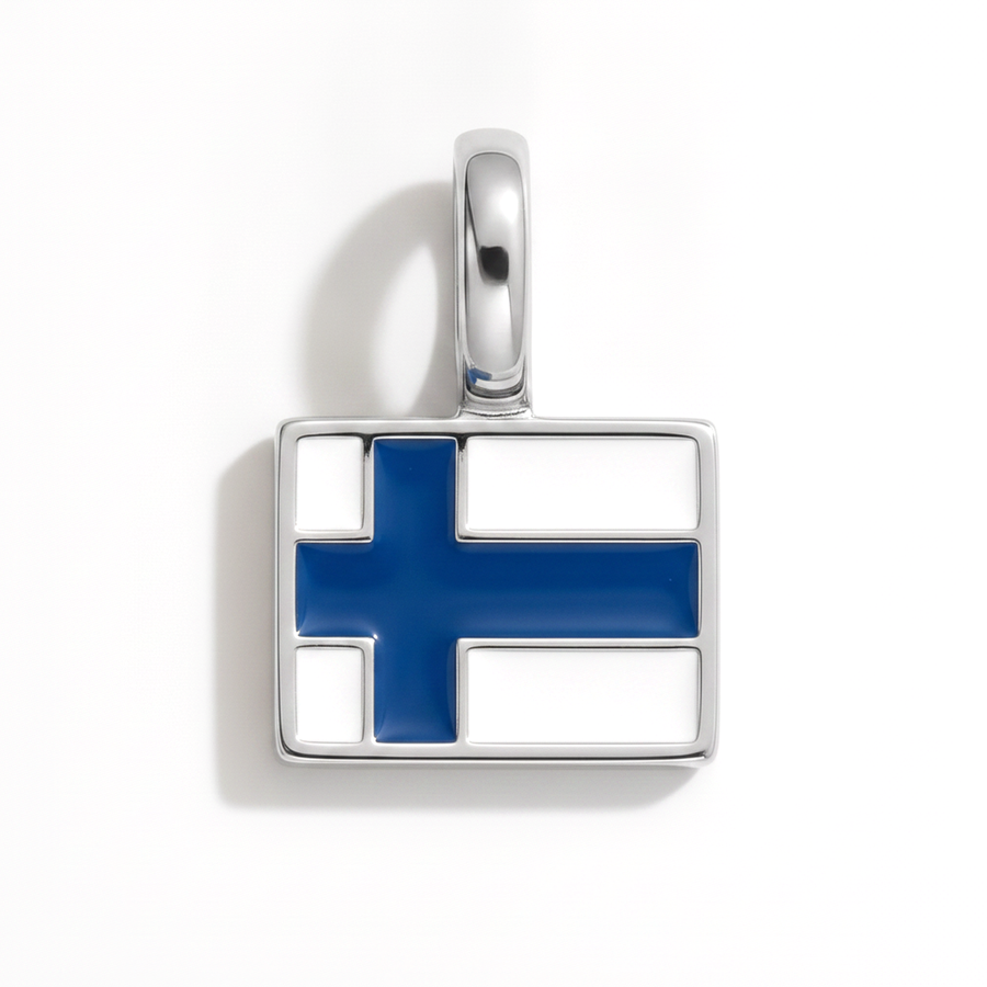 Charm - Flag Rectangular – Silver