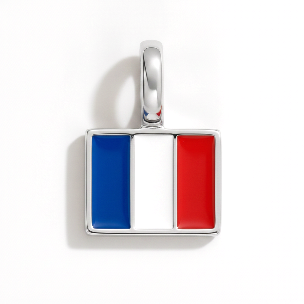 Charm - Flag Rectangular – Silver