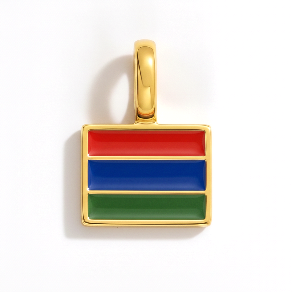 Charm - Flag Rectangular – Gold