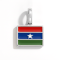 Charm - Flag Rectangular – Silver