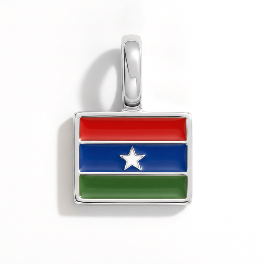 Charm - Flag Rectangular – Silver