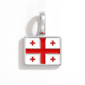 Charm - Flag Rectangular – Silver