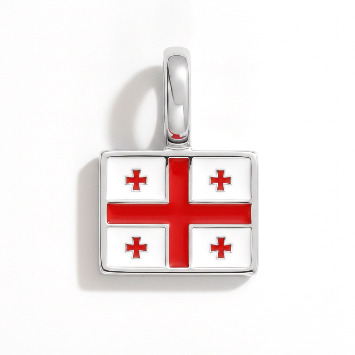 Charm - Flag Rectangular – Silver