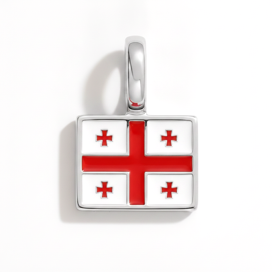 Charm - Flag Rectangular – Silver