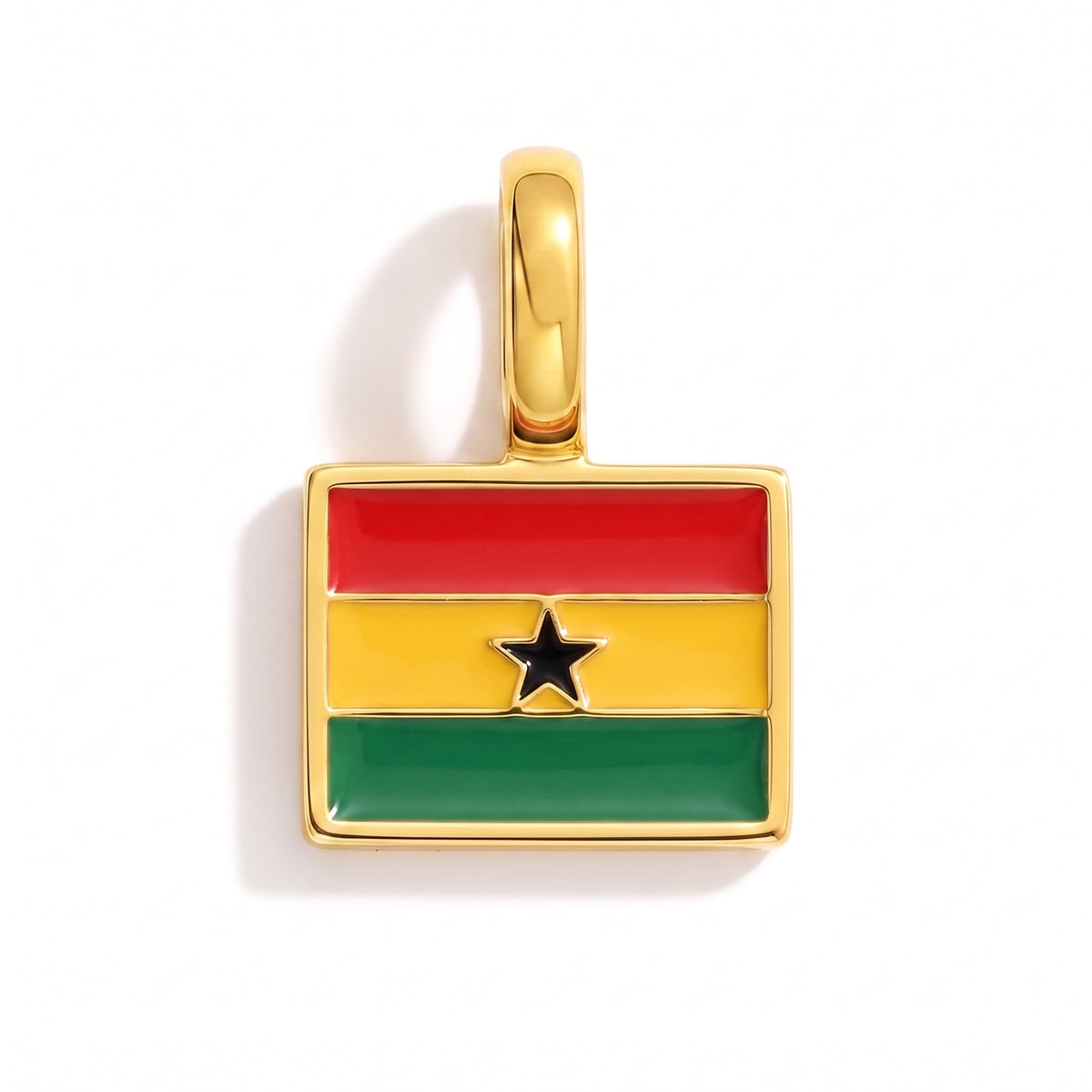 Charm - Flag Rectangular – Gold