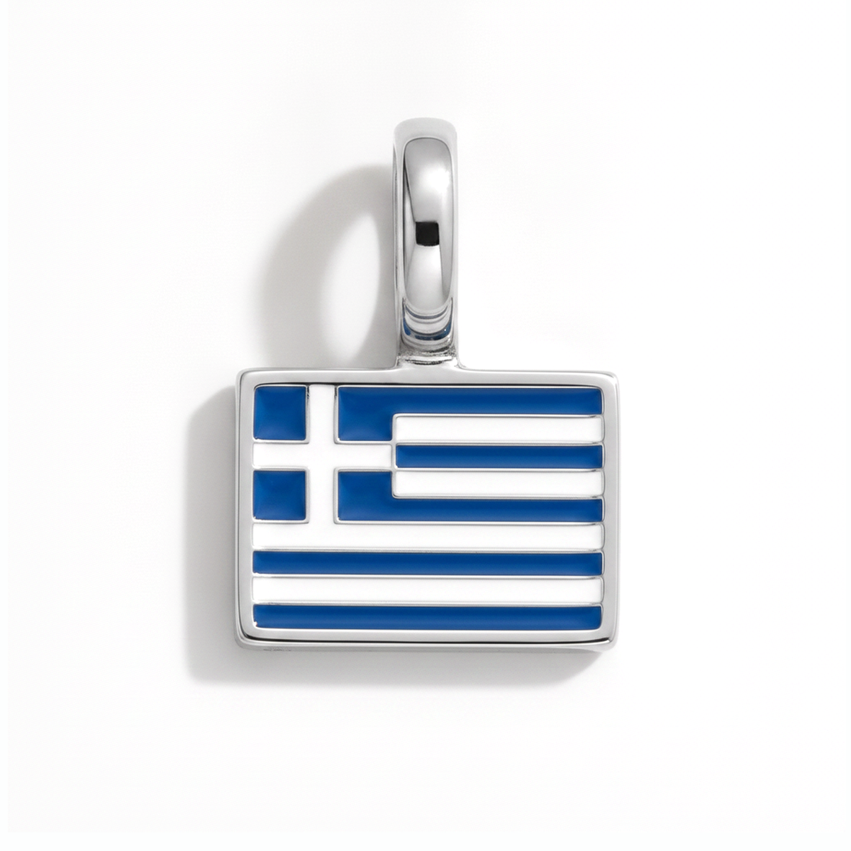 Charm - Flag Rectangular – Silver