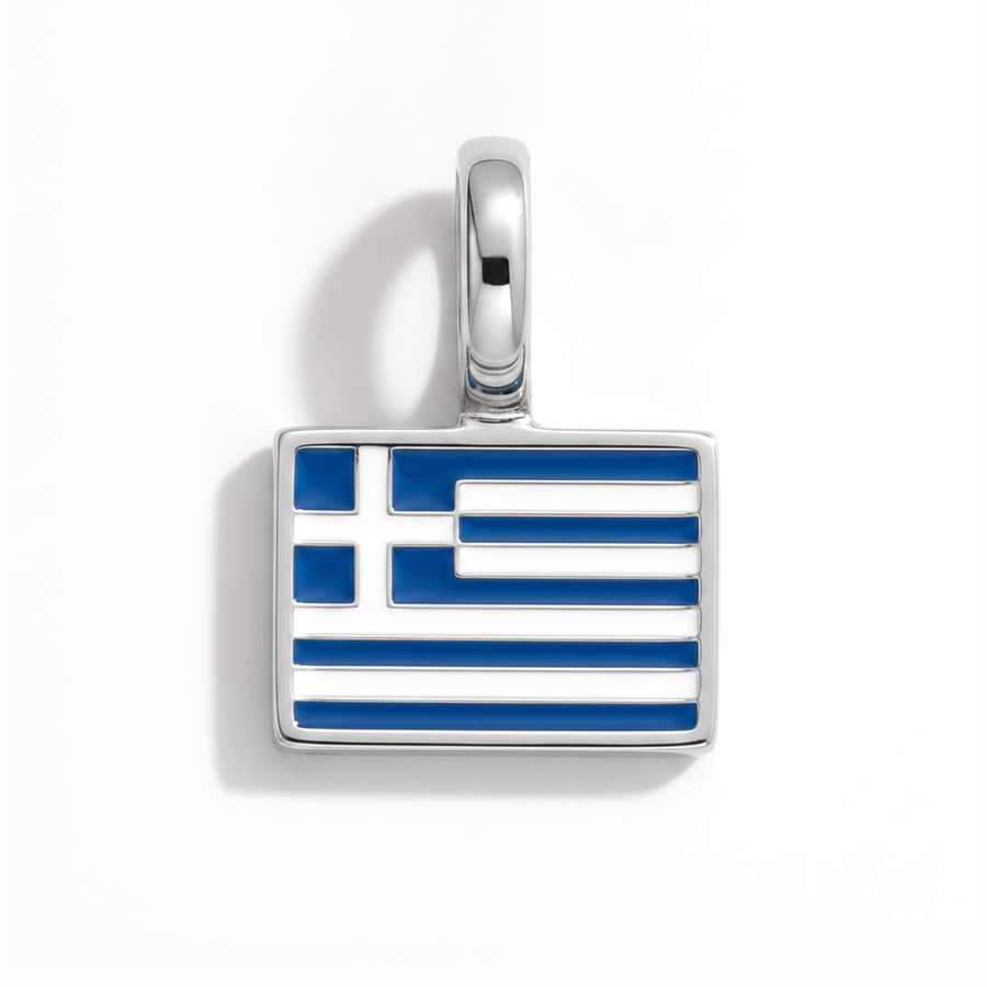 Charm - Flag Rectangular – Silver