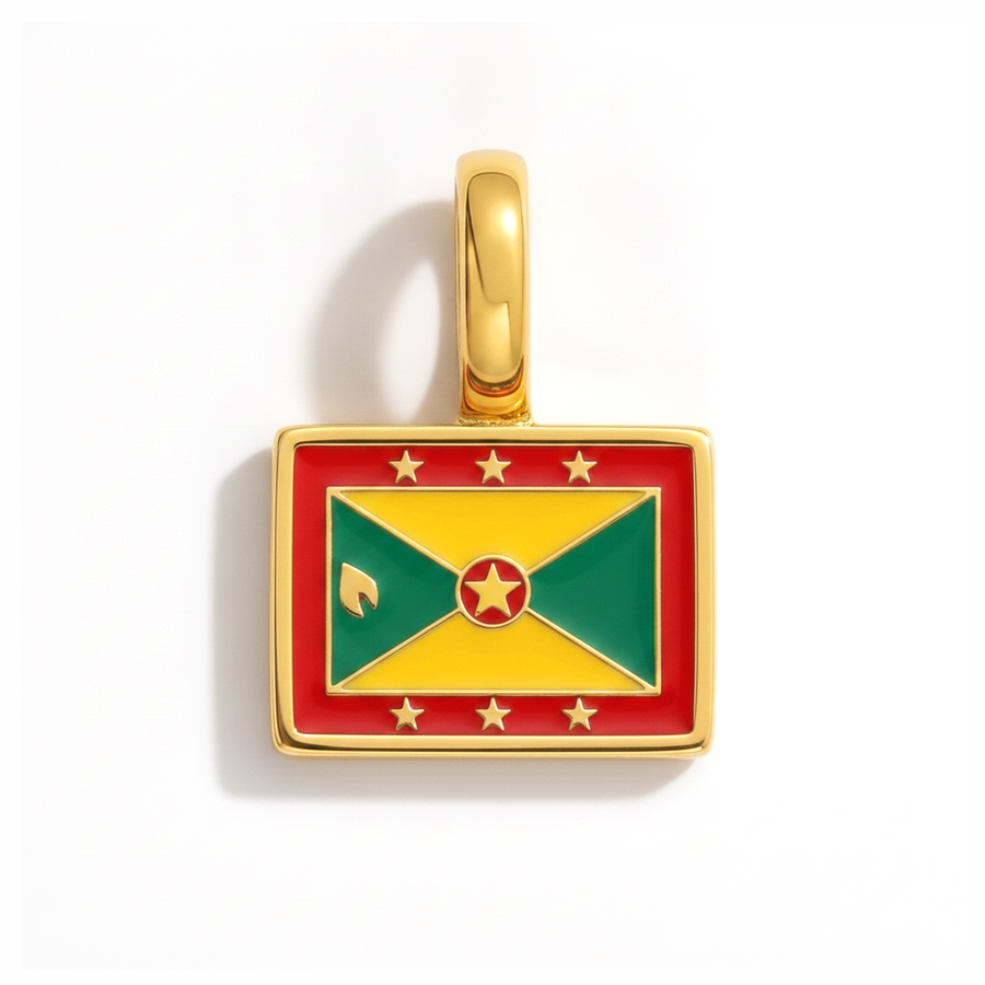 Charm - Flag Rectangular – Gold