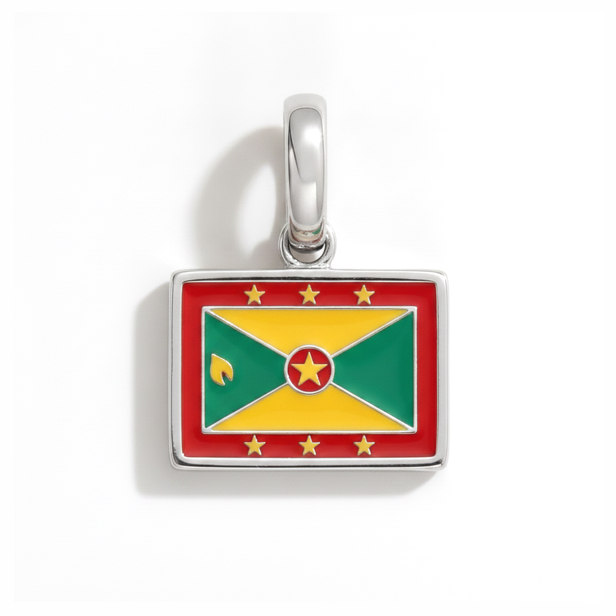 Charm - Flag Rectangular – Silver