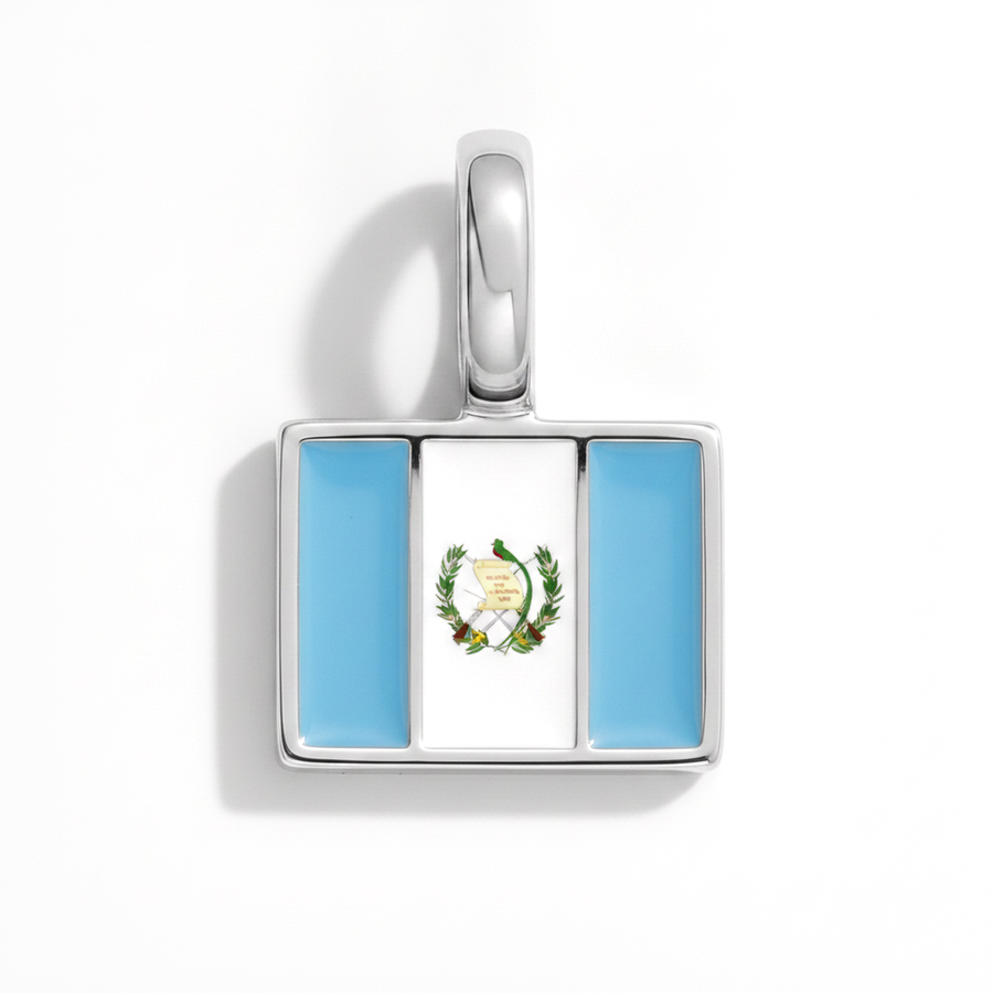 Charm - Flag Rectangular – Silver