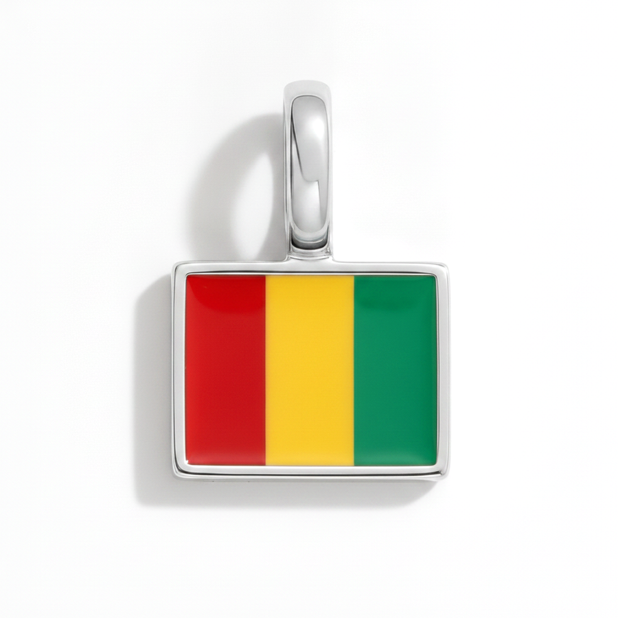 Charm - Flag Rectangular – Silver