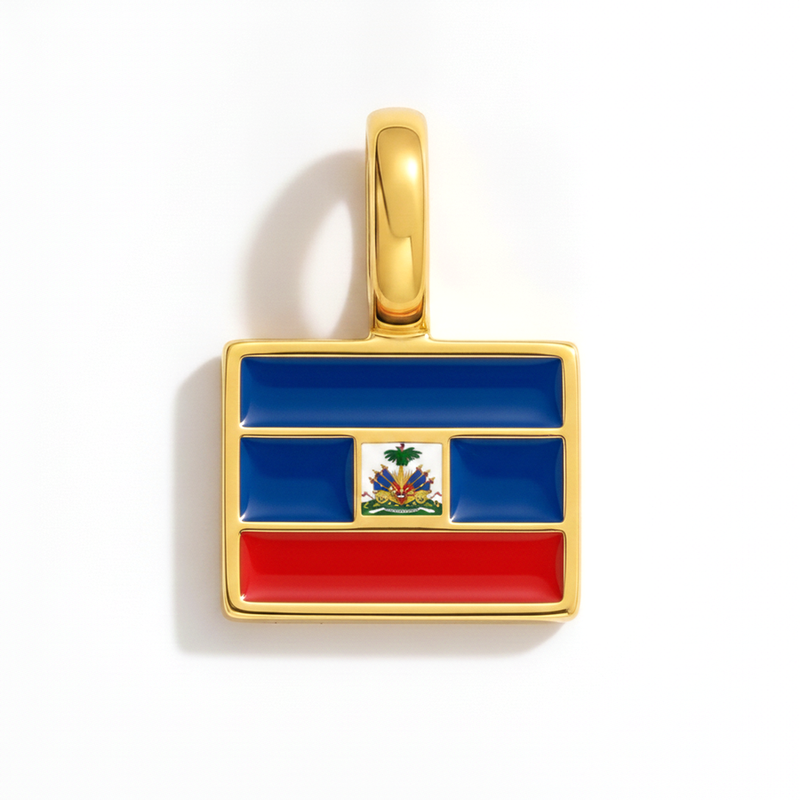 Charm - Flag Rectangular – Gold
