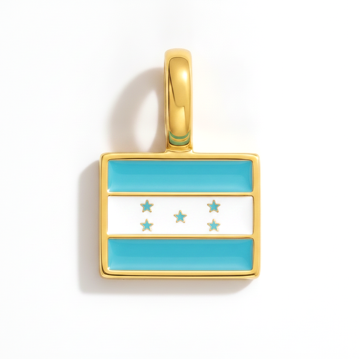 Charm - Flag Rectangular – Gold