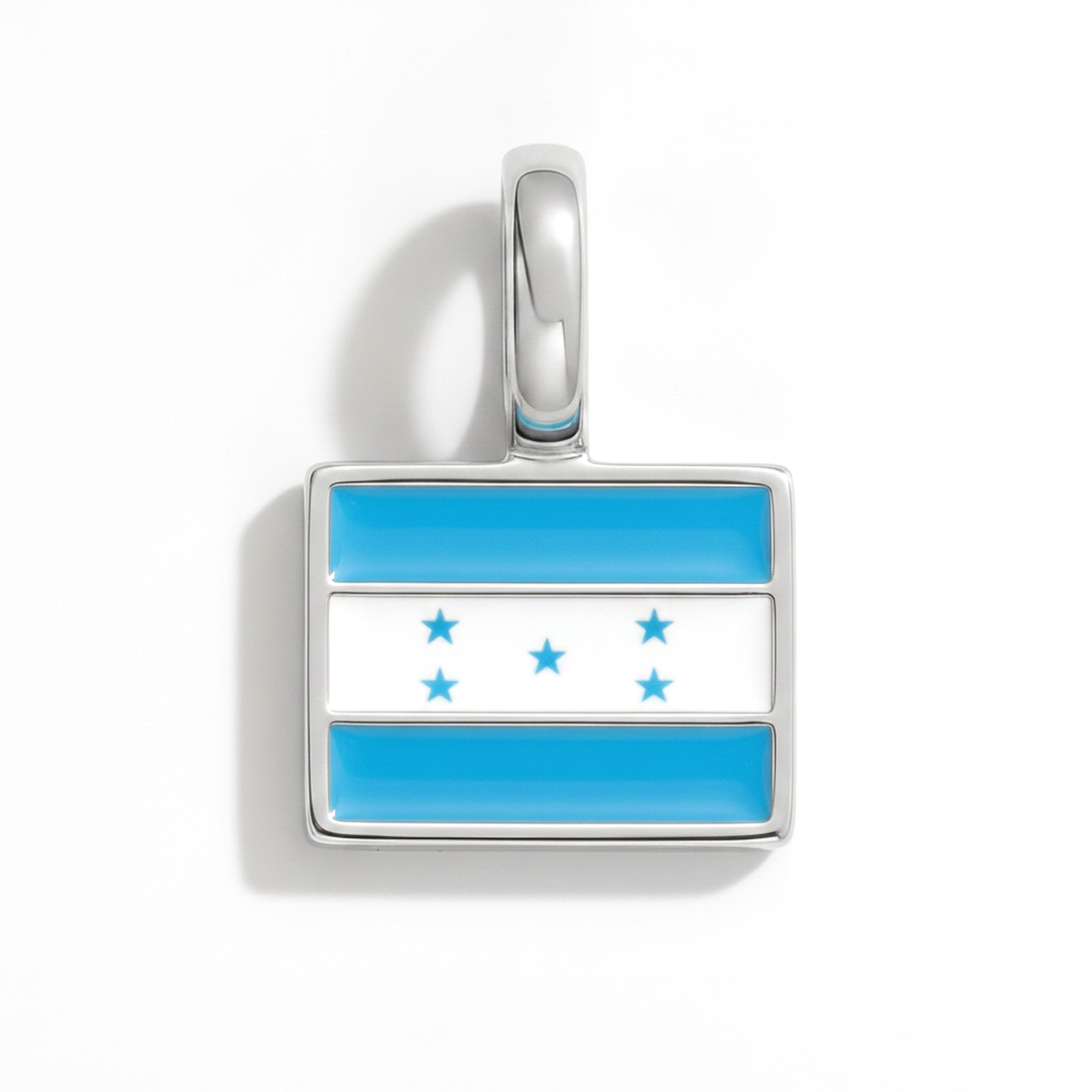 Charm - Flag Rectangular – Silver