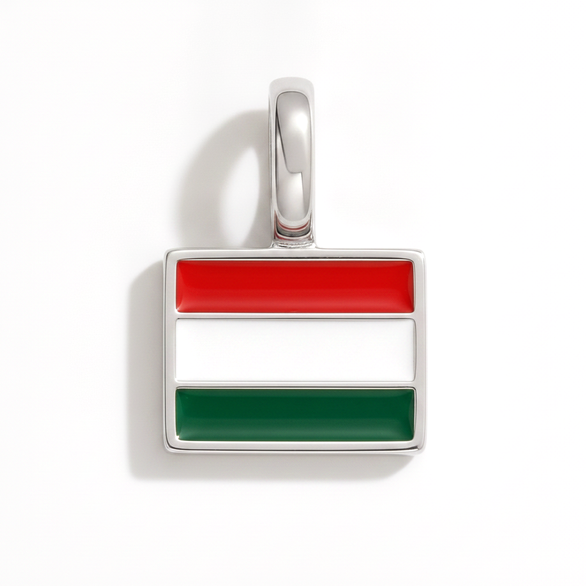 Charm - Flag Rectangular – Silver