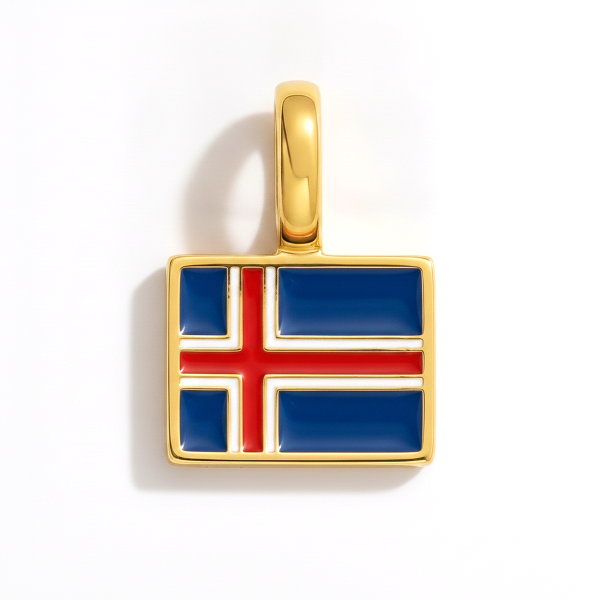 Charm - Flag Rectangular – Gold