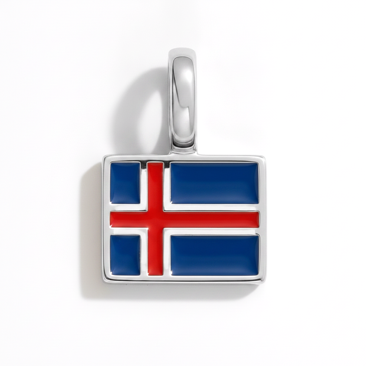 Charm - Flag Rectangular – Silver