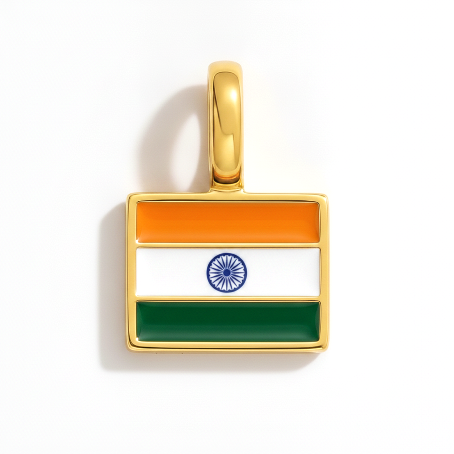 Charm - Flag Rectangular – Gold