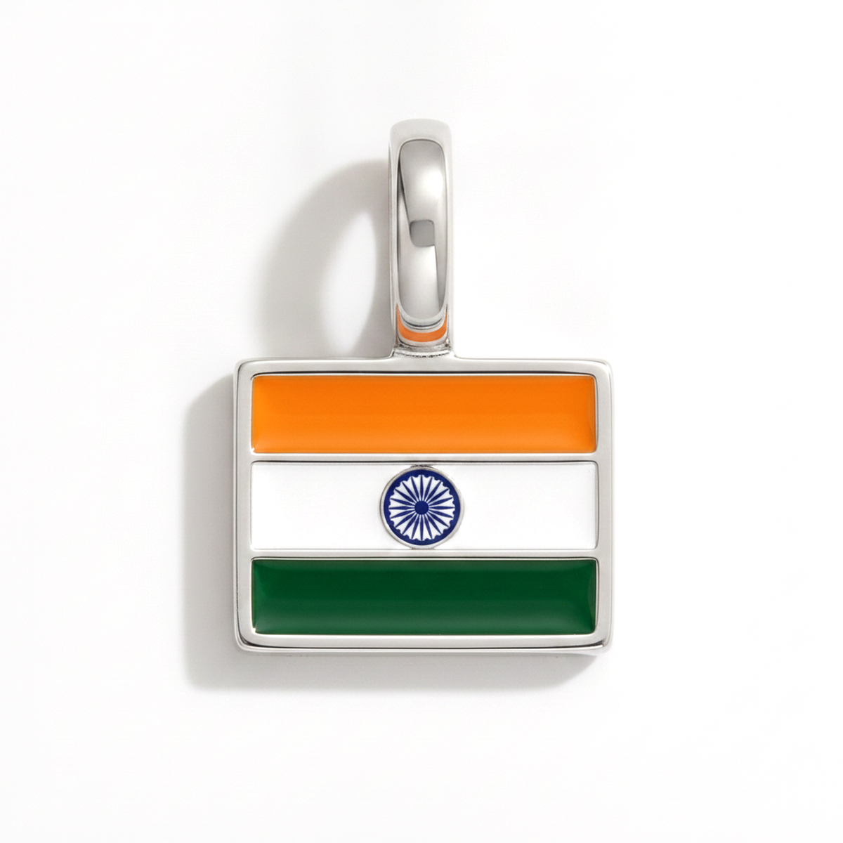 Charm - Flag Rectangular – Silver