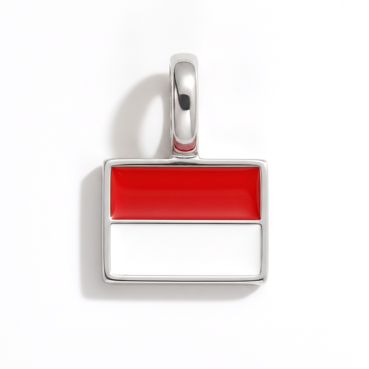 Charm - Flag Rectangular – Silver