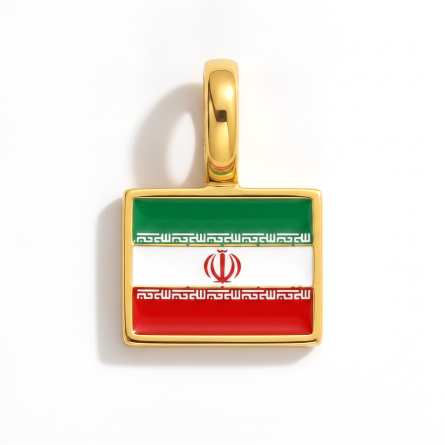 Charm - Flag Rectangular – Gold