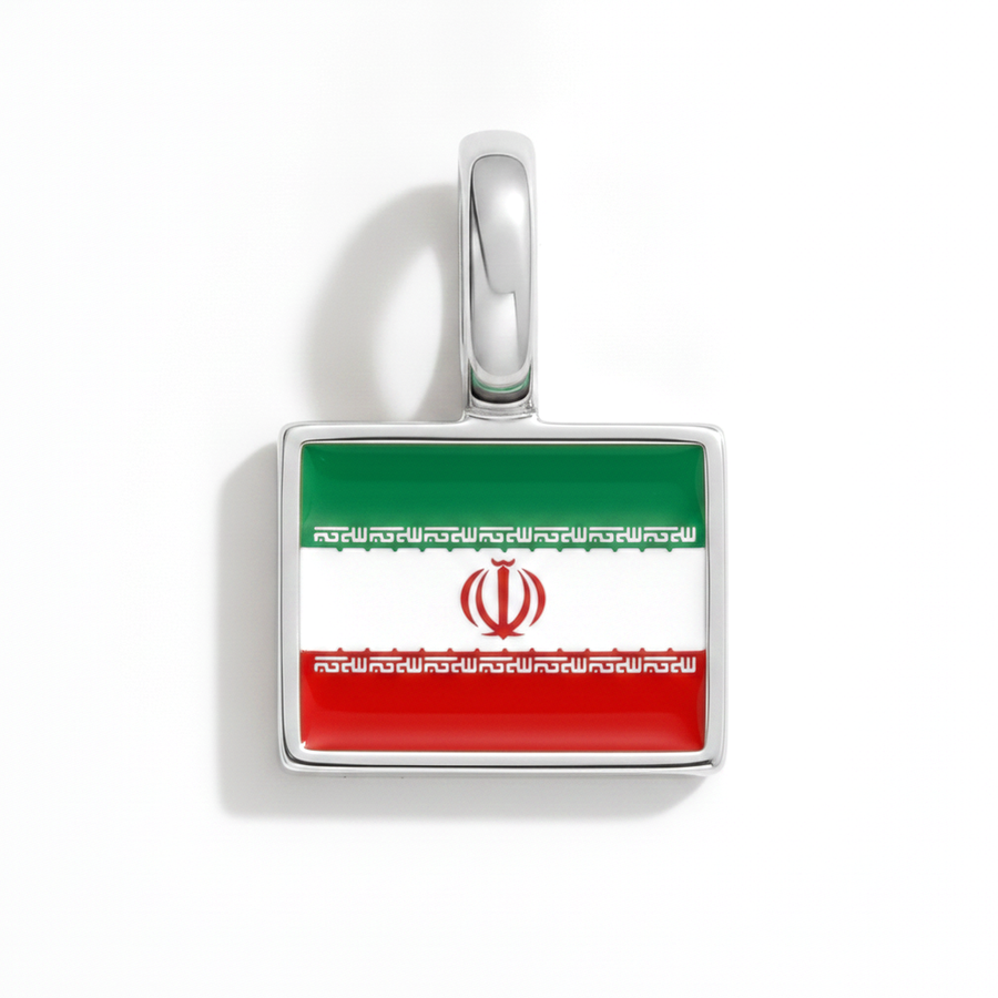 Charm - Flag Rectangular – Silver