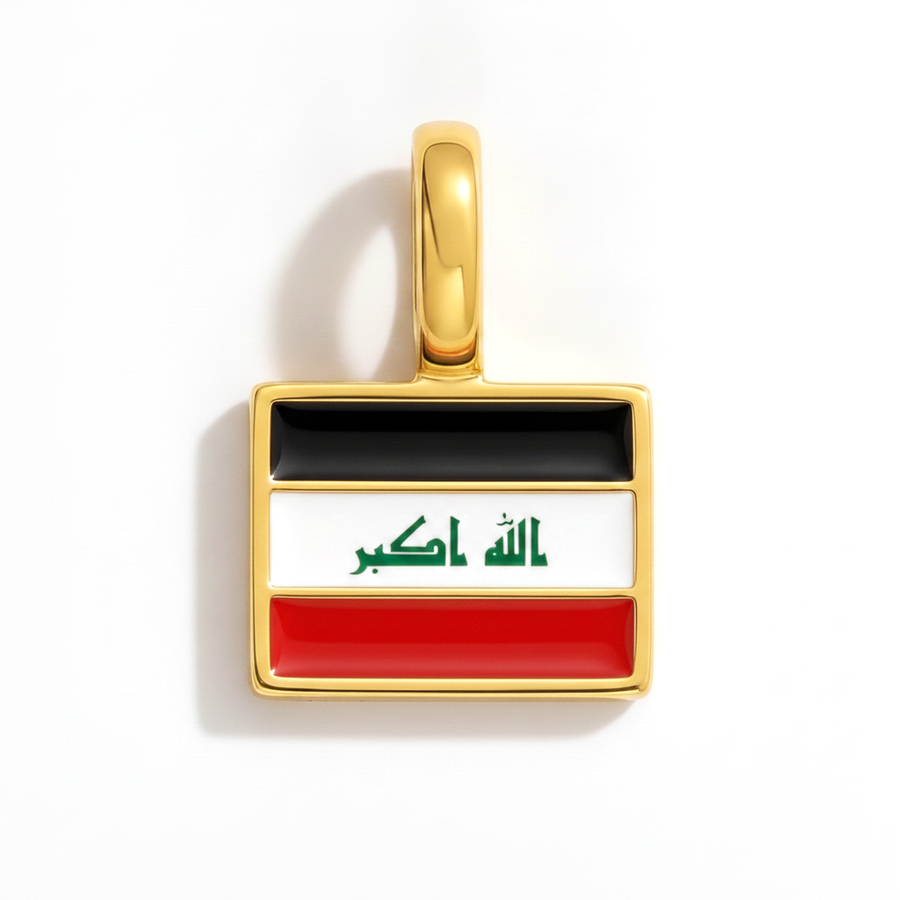Charm - Flag Rectangular – Gold