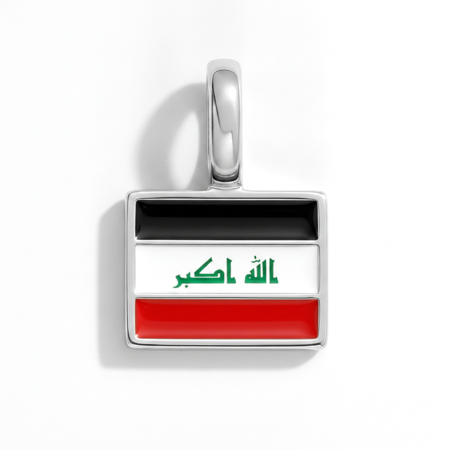Charm - Flag Rectangular – Silver