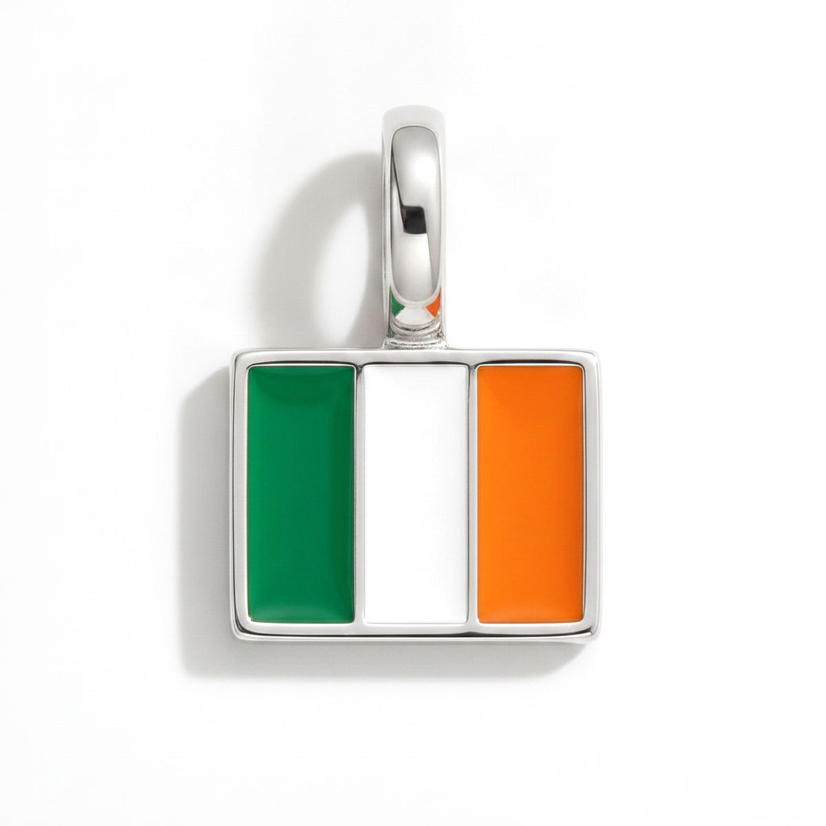 Charm - Flag Rectangular – Silver