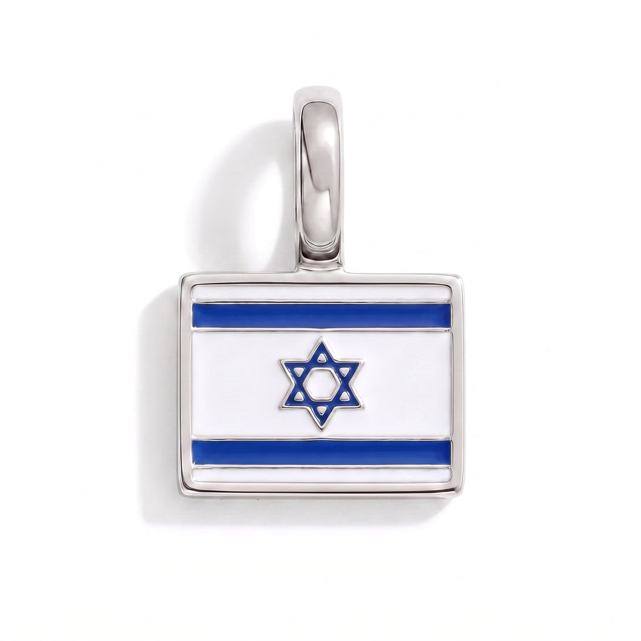 Charm - Flag Rectangular – Silver