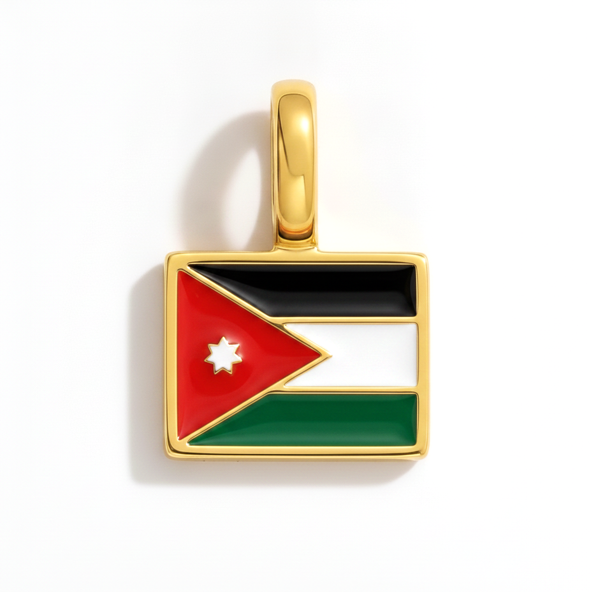Charm - Flag Rectangular – Gold